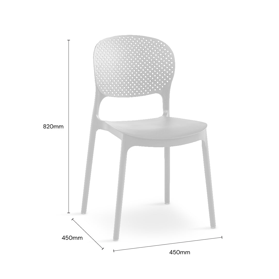 ALARIK Cafe Chair (White)
