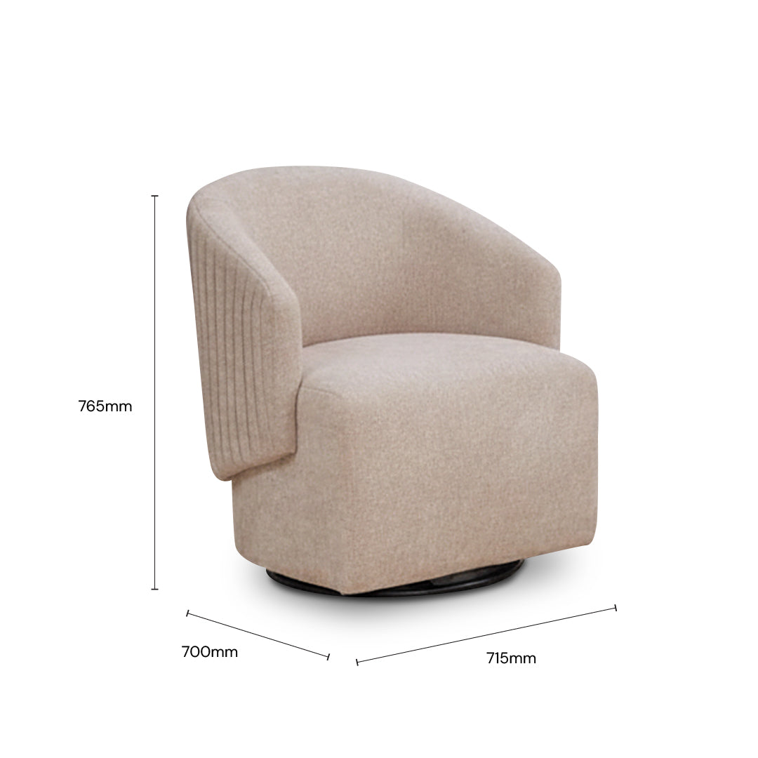 ANARA Arm Lounge Chair (Light Taupe)