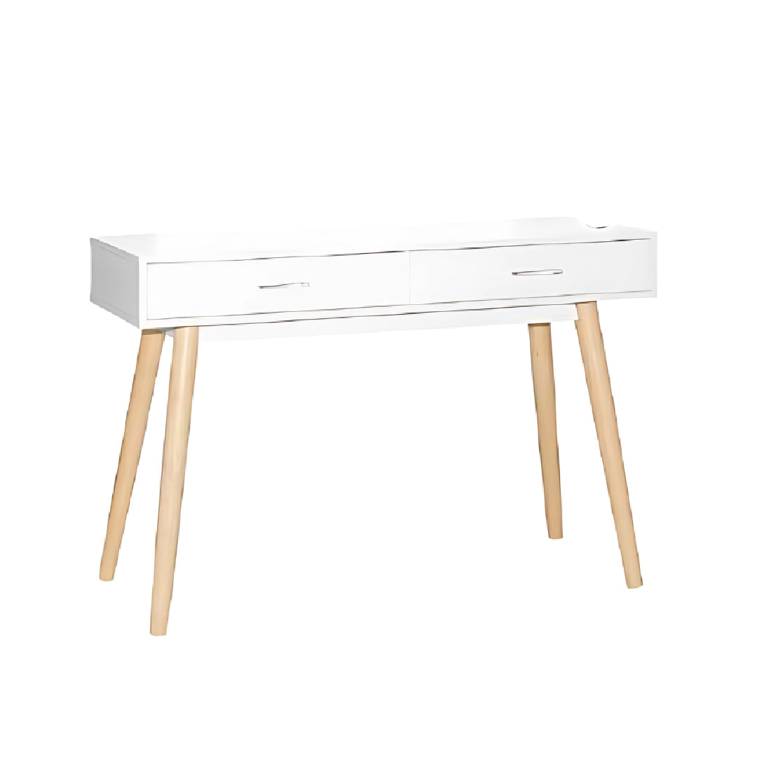 CILLY 1.2M Console Table (White/Natural)