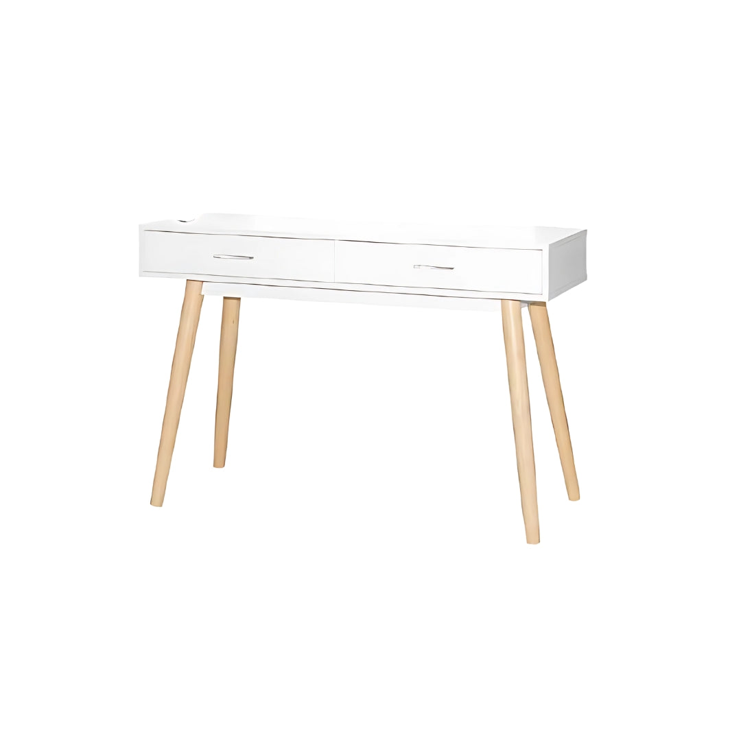 CILLY 1.2M Console Table (White/Natural)