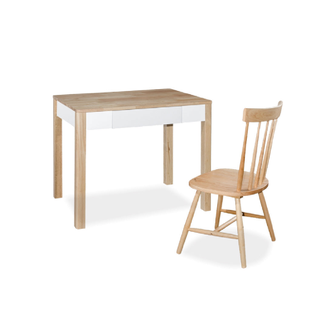 DINI 0.9M Study Desk Table with Chair Set (Natural)