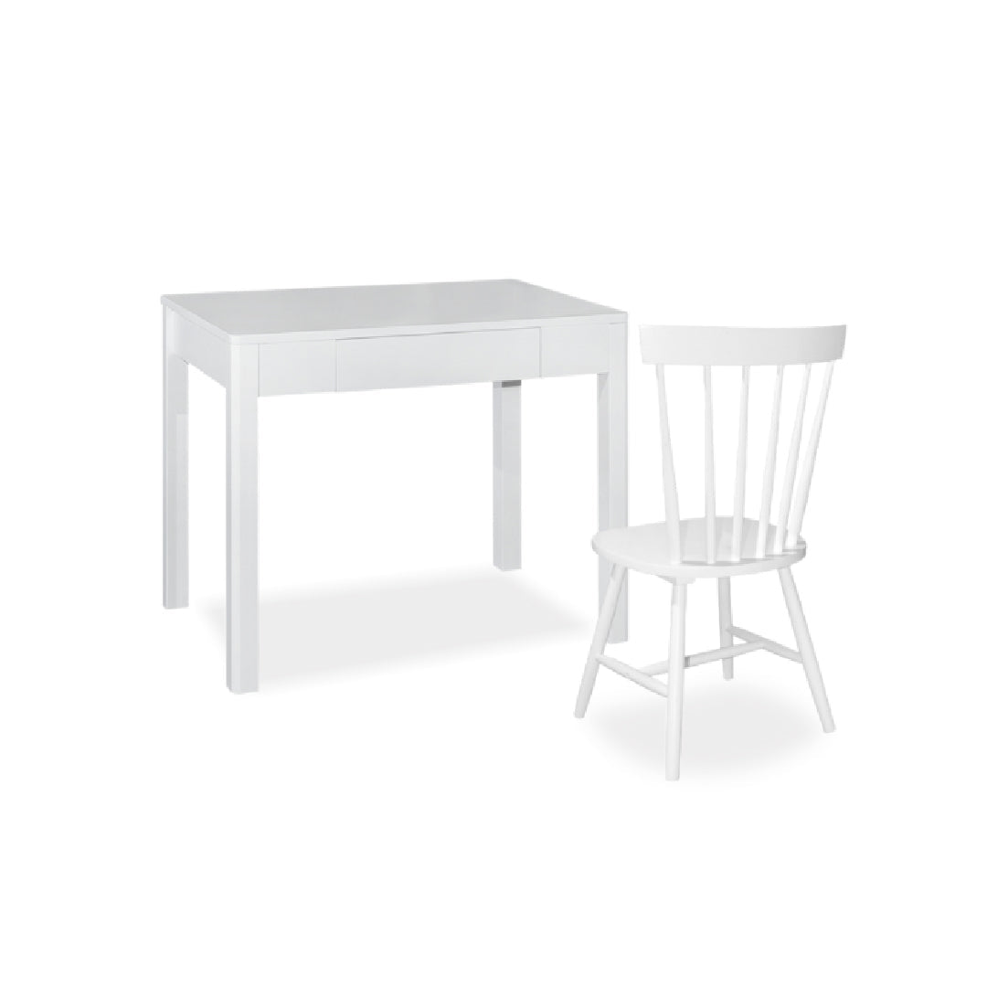 DINI 0.9M Study Desk Table with Chair Set (White)