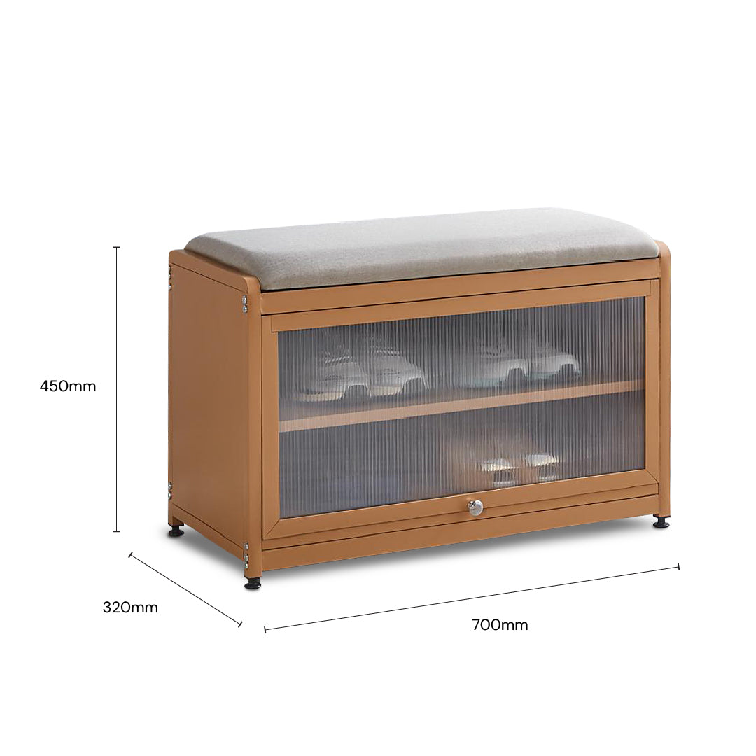 ESMEE 1 Door Shoe Cabinet (Copper Brown)