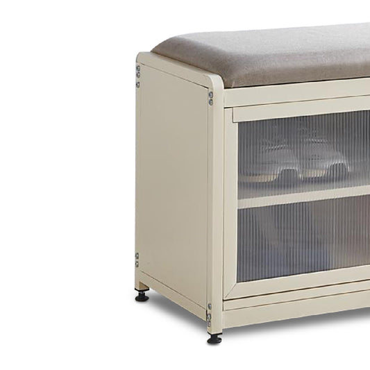 ESMEE 1 Door Shoe Cabinet (White Cream)