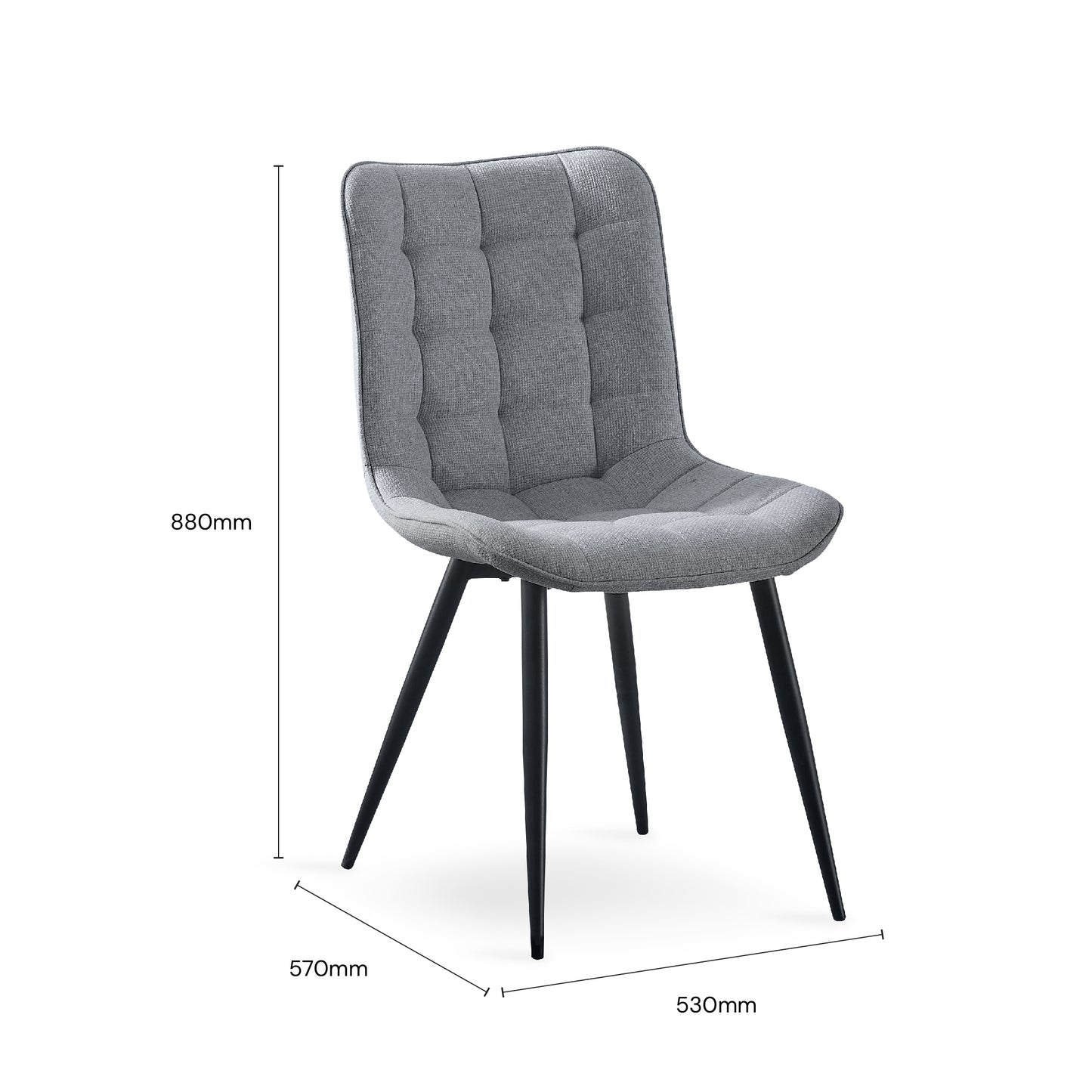 FINELLA Dining Chair (Dark Grey)