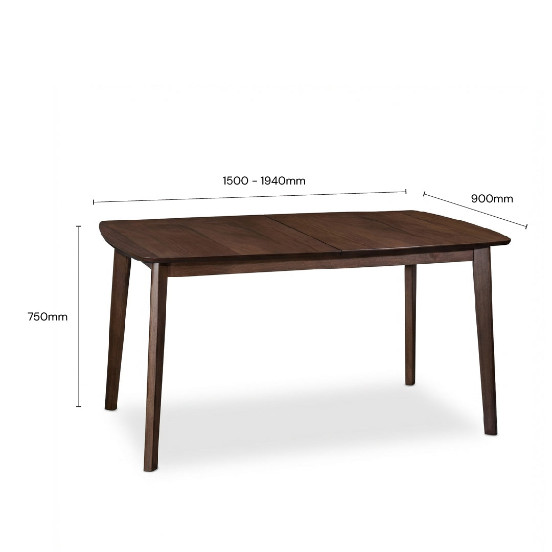 GYANA Extendable Dining Table (Merlot Beech)