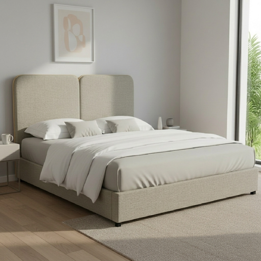 MOELY Bed (Light Grey)