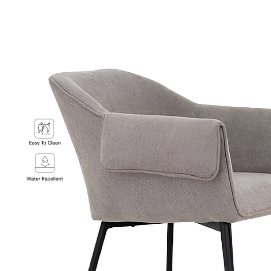 HANERA Arm Lounge Chair (Light Grey)
