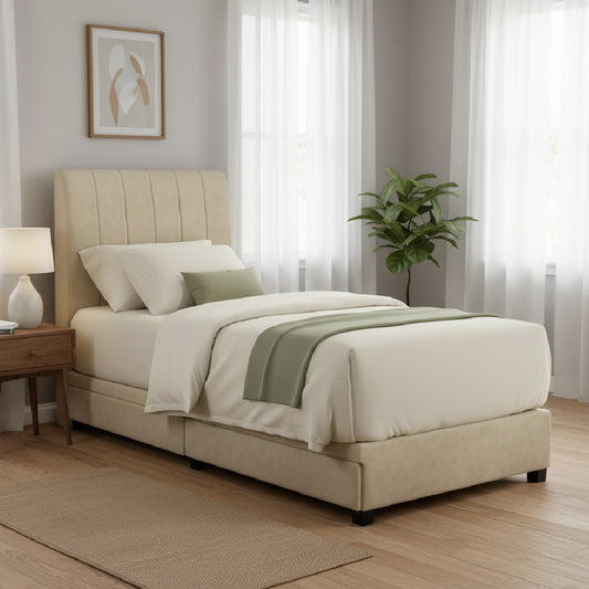 IMOLA Single Bed (Sand Beige)