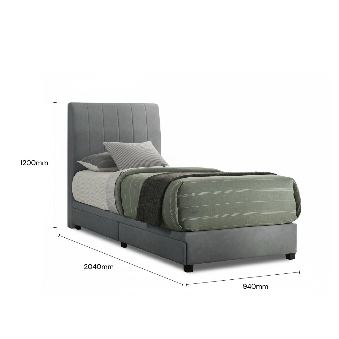 IMOLA Single Bed (Slate Grey)