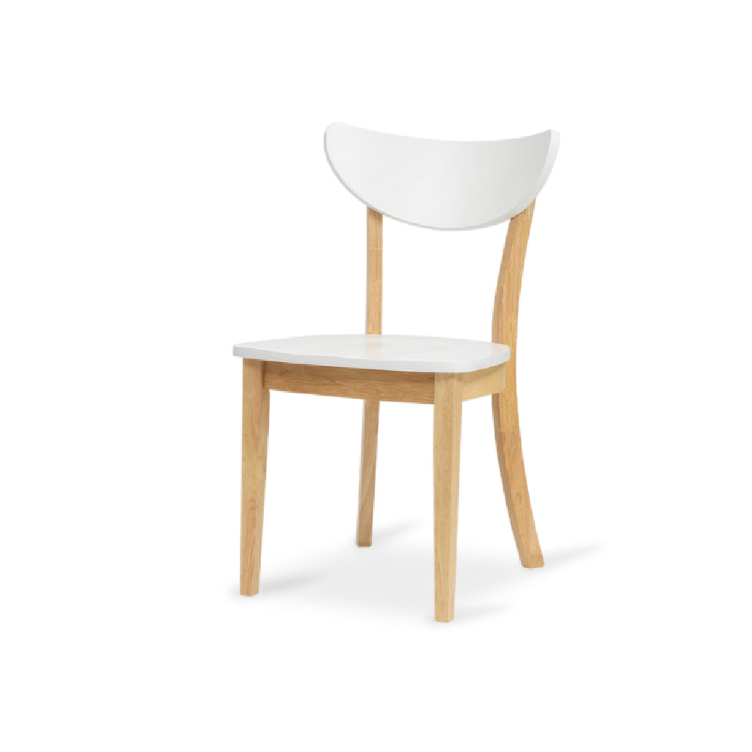 JADORE Dining Chair (Wooden Seat) (White Natural)