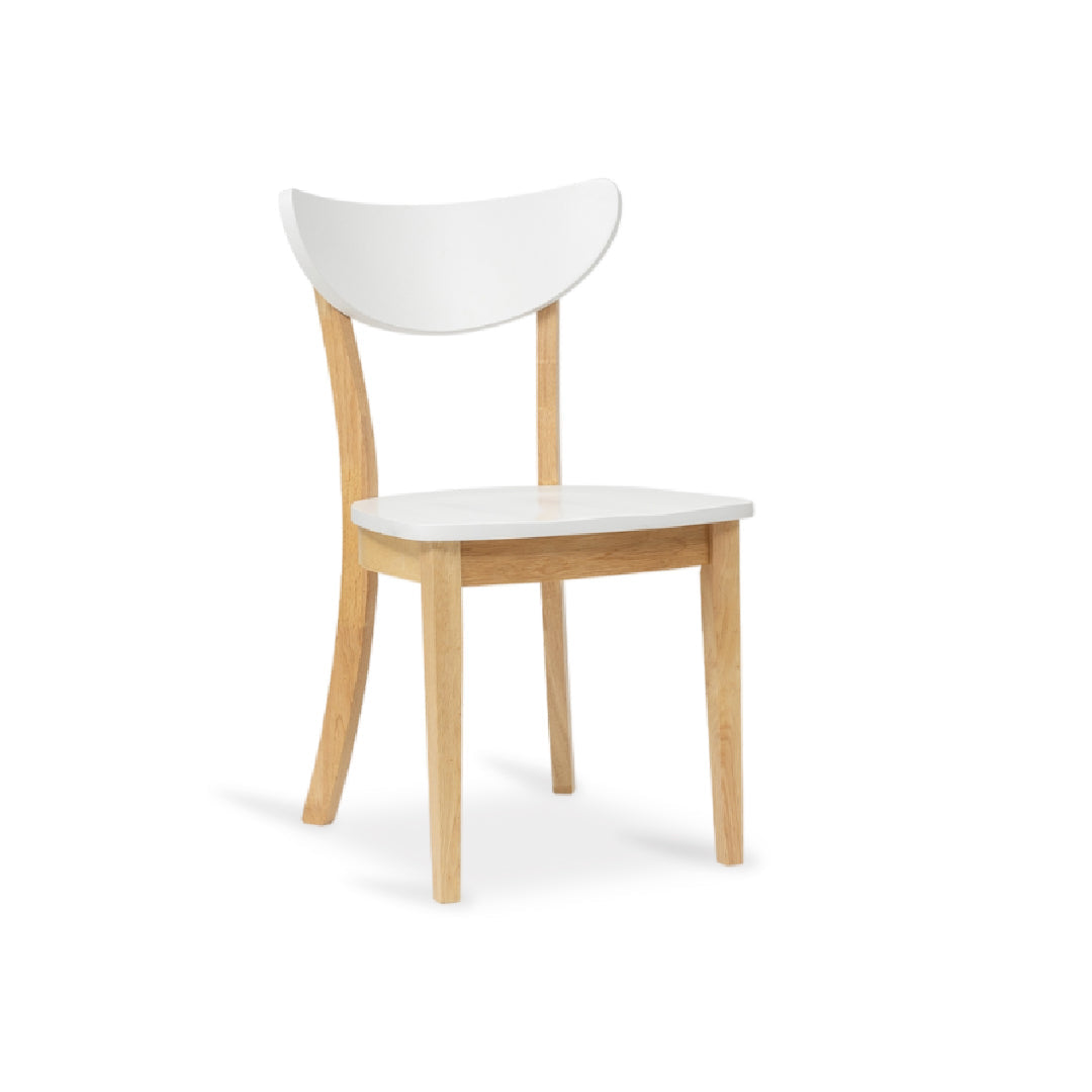 JADORE Dining Chair (Wooden Seat) (White Natural)