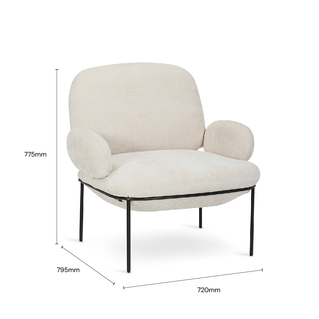 JANIE Arm Chair Light Beige