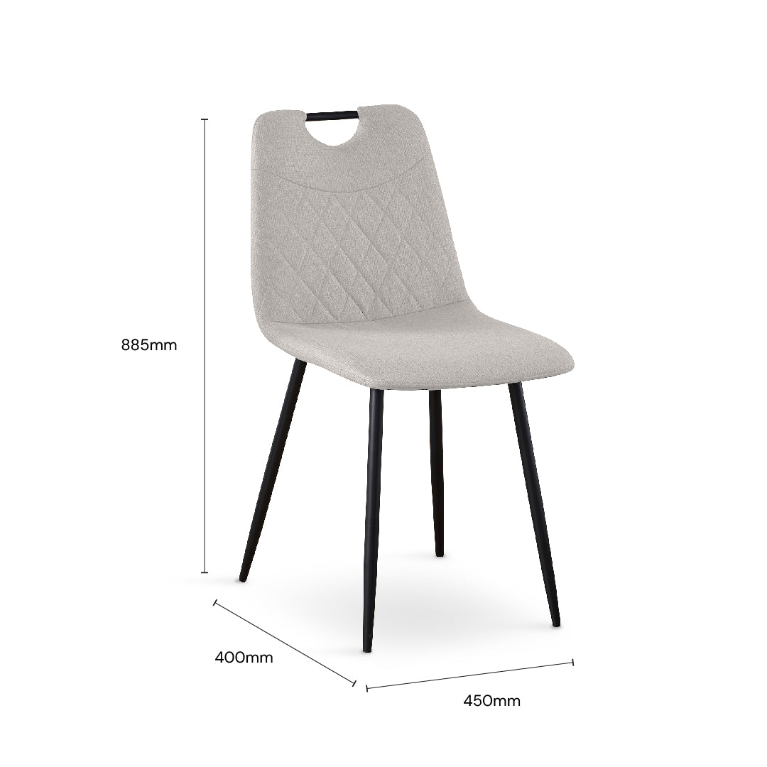 RIGASA Dining Chair (Beige Grey)