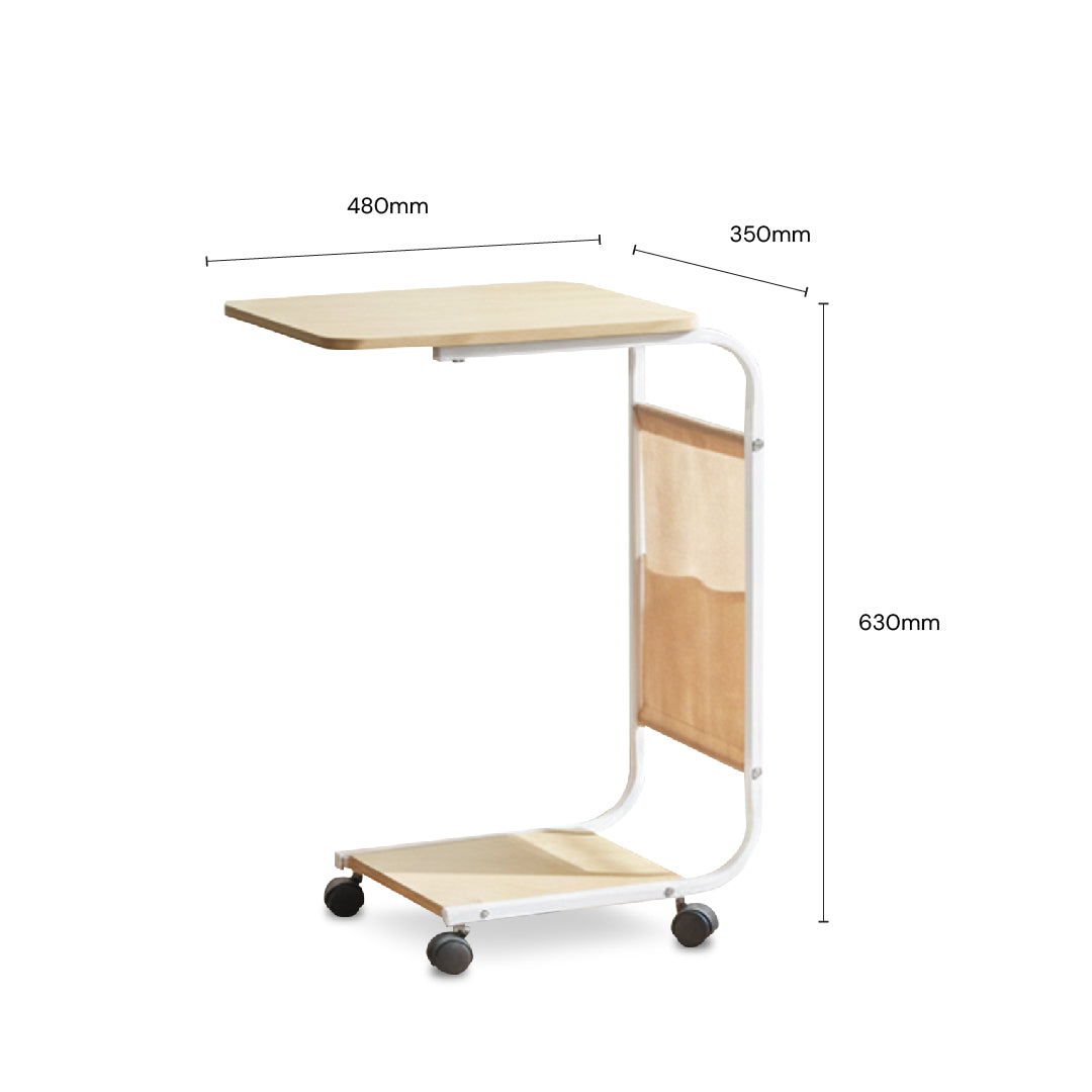 RUNE End Table with Wheels