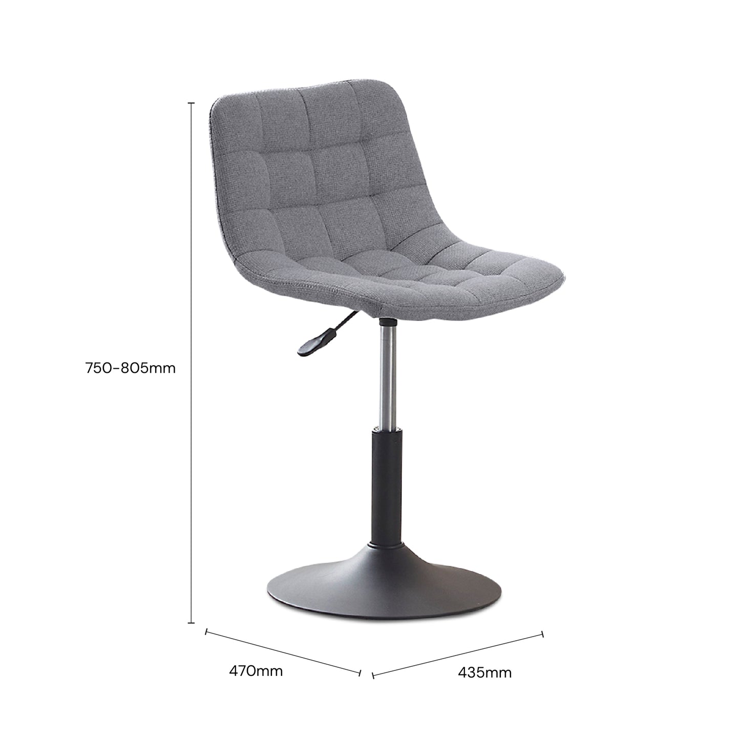 SILKE Dressing Stool Grey