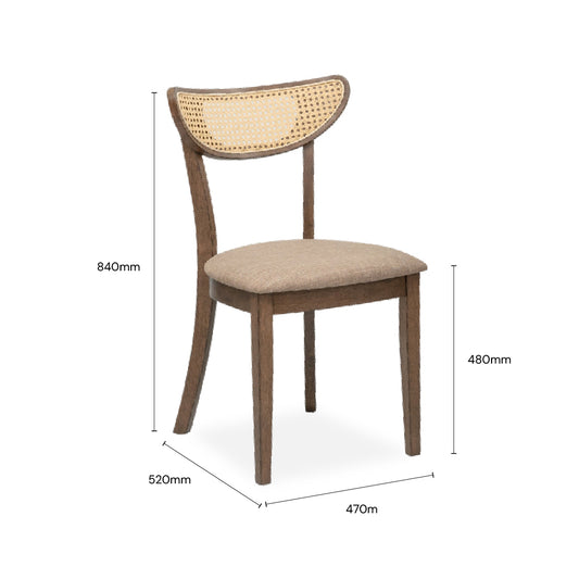 USHER Rattan Chair (Walnut/Brown)