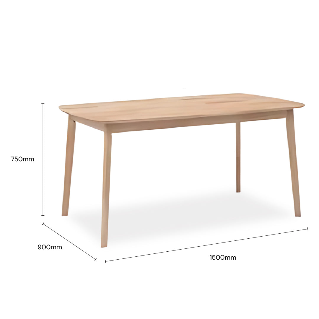 WREN II 1.5M Dining Table (Natural)