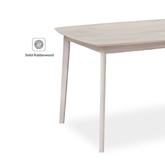 WREN II 1.5M Dining Table (White Wash)