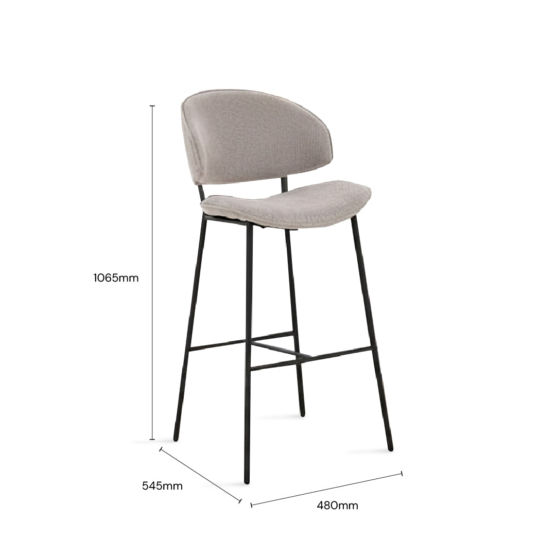 YOHAN Bar Chair (Light Grey)