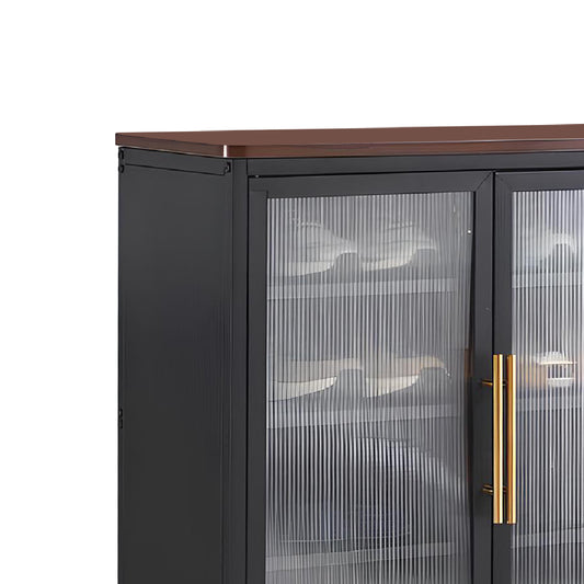 ZANERA 2 Door Shoe Cabinet (Jet Black)
