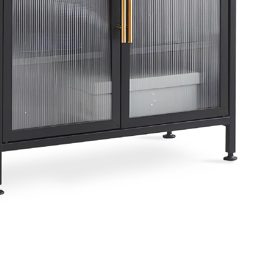 ZANERA 2 Door Shoe Cabinet (Jet Black)