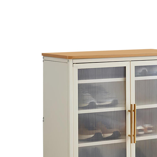 ZANERA 2 Door Shoe Cabinet (White Beige)