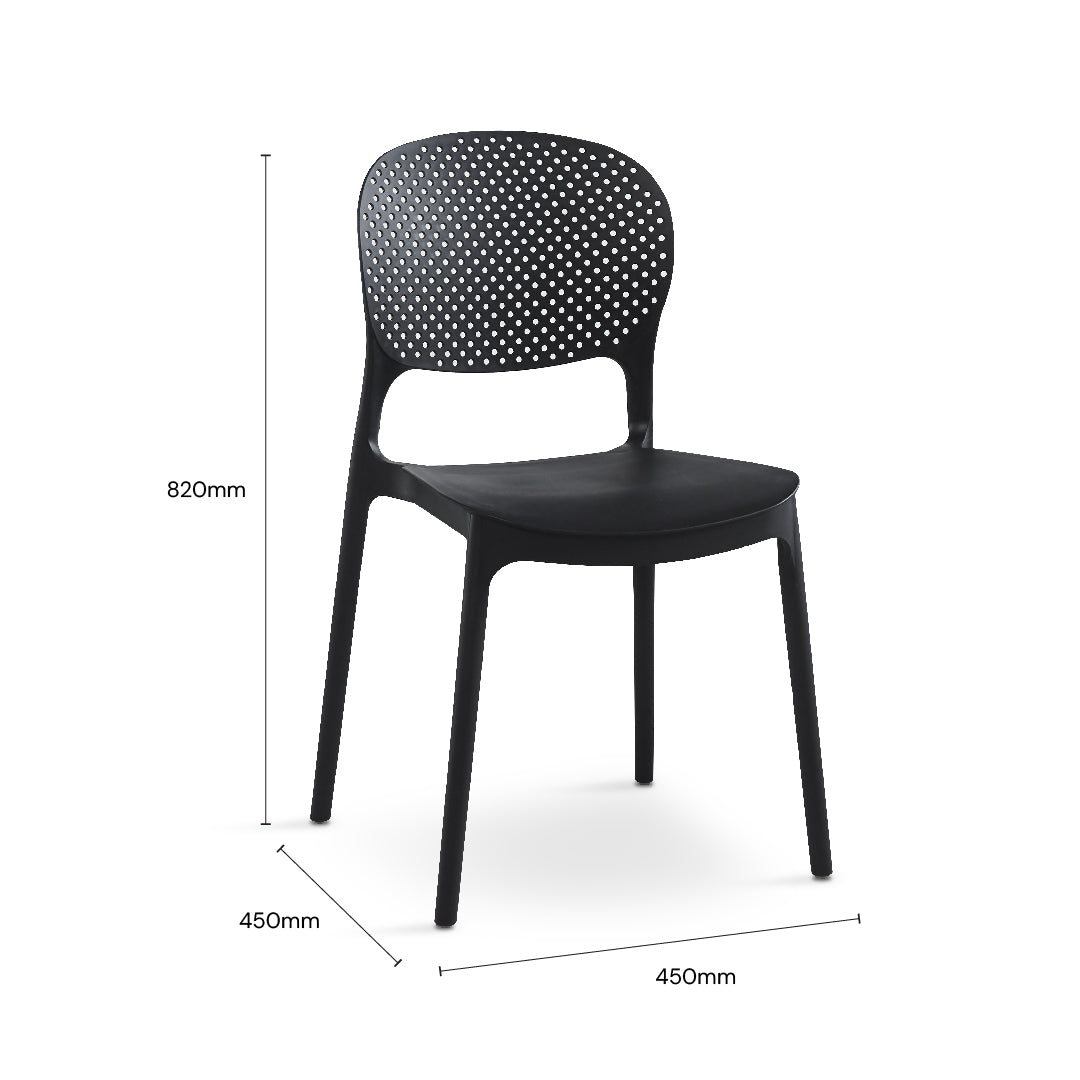 ALARIK Cafe Chair (Black)