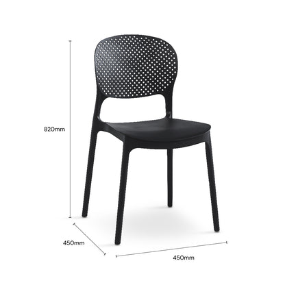 ALARIK Cafe Chair (Black)