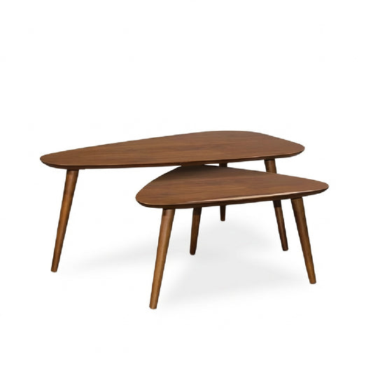 ANZIO Coffee Table with Side Table (Matt Walnut)