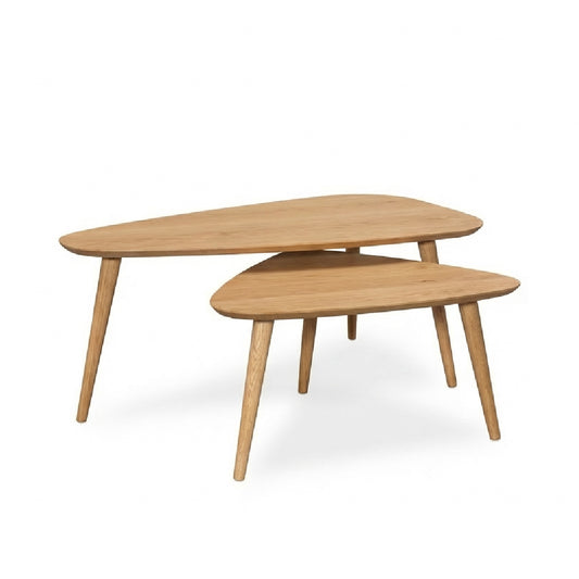 ANZIO Coffee Table with Side Table (Natural)