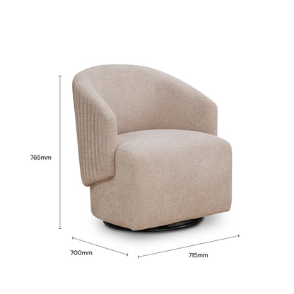 ANARA Arm Lounge Chair (Light Taupe)
