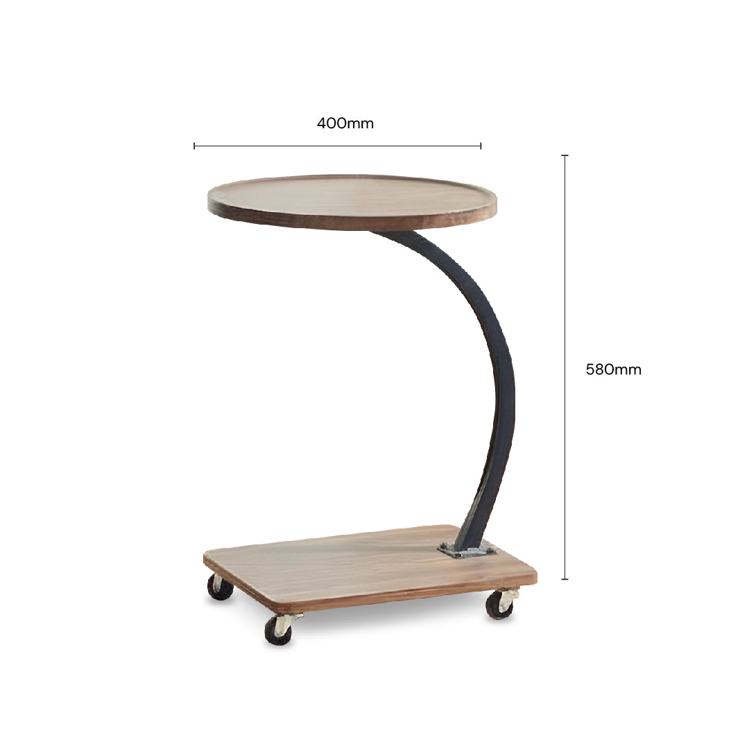 ANNA End Table with Wheels