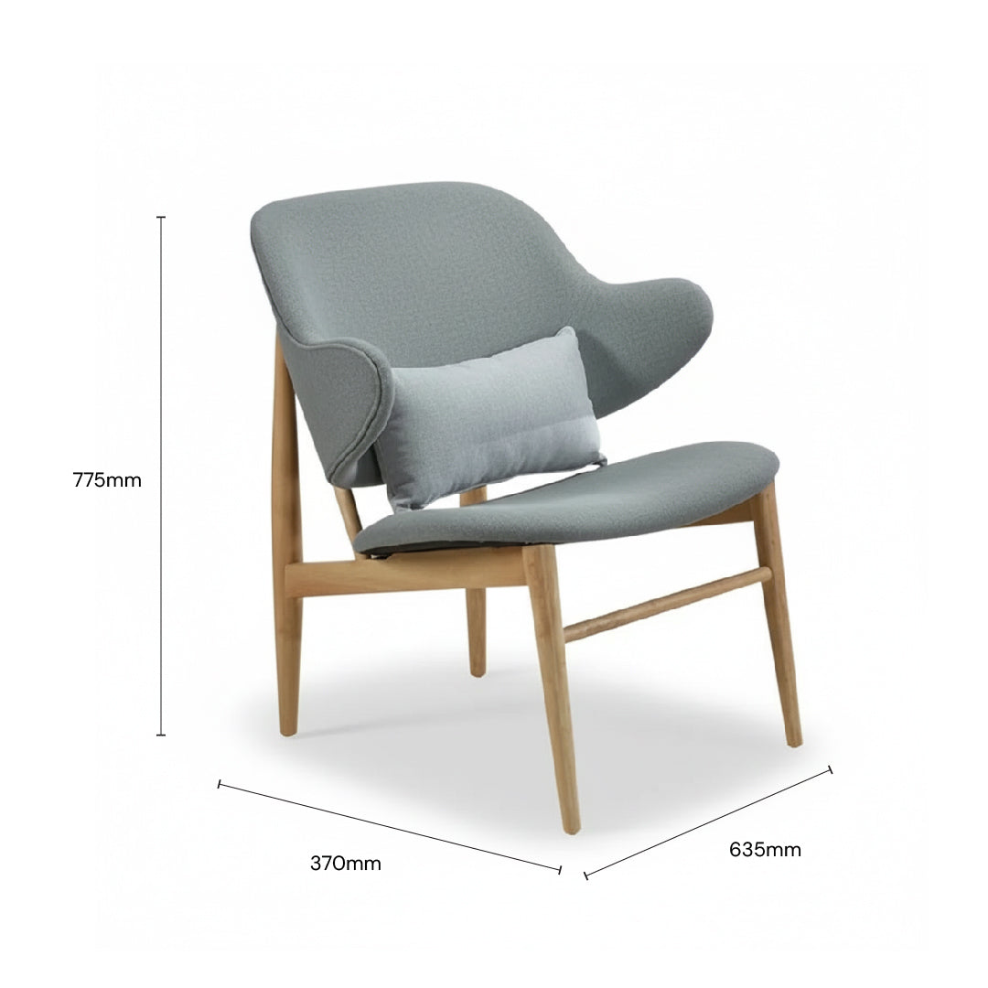 BELVOIR Lounge Set (1T+2C) (Natural Table with Ink/Oak Chair)