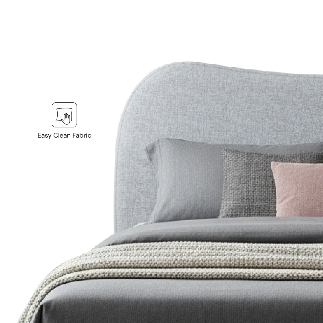 BILSTON Bed (Light Grey)