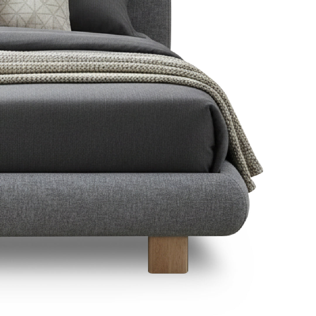 BILSTON Bed (Light Grey)