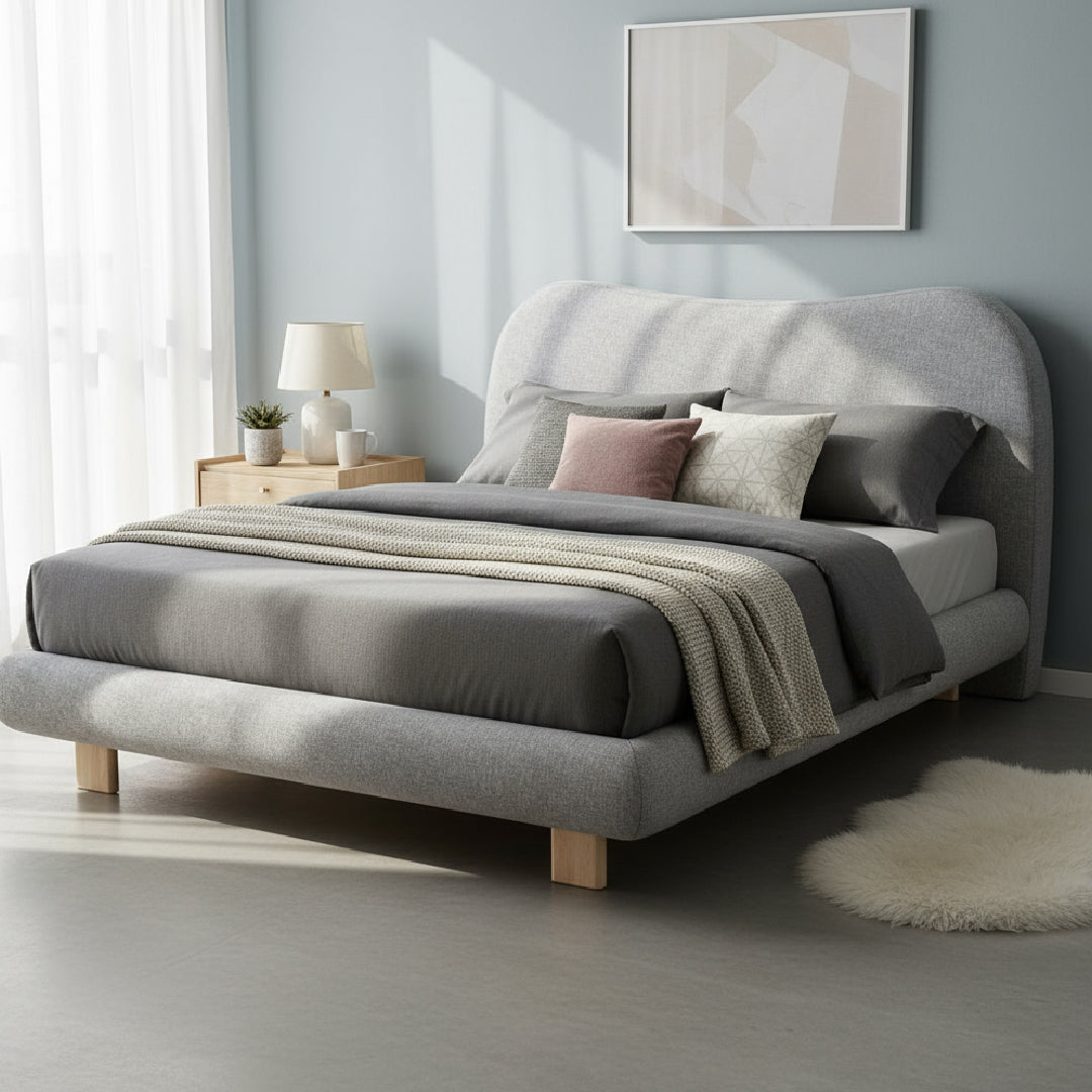 BILSTON Bed (Light Grey)