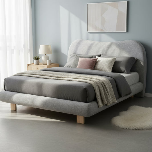 BILSTON Bed (Light Grey)