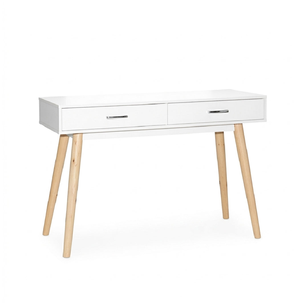 CILLY 1.2M Console Table (White/Natural)