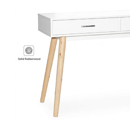 CILLY 1.2M Console Table (White/Natural)