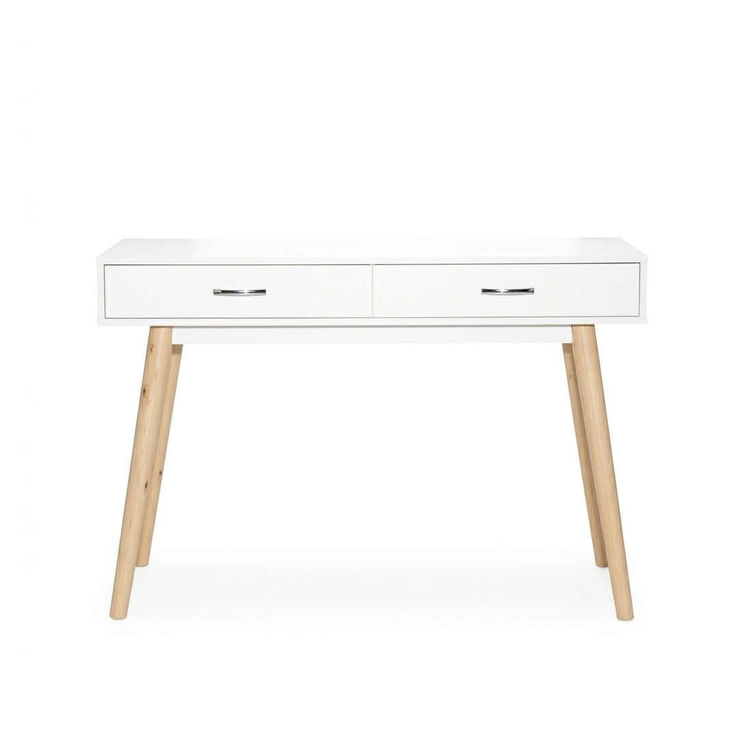 CILLY 1.2M Console Table (White/Natural)