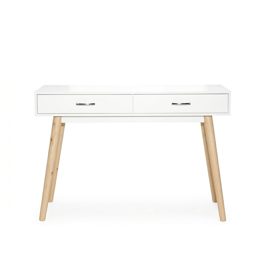 CILLY 1.2M Console Table (White/Natural)