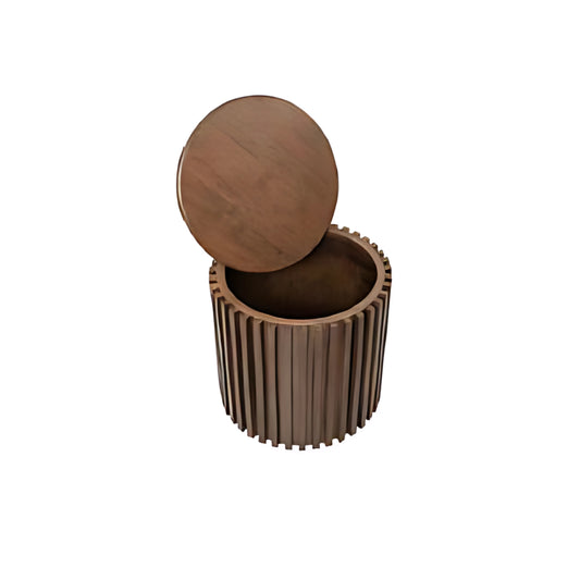 DARNELL Storage Lamp Table (Walnut)