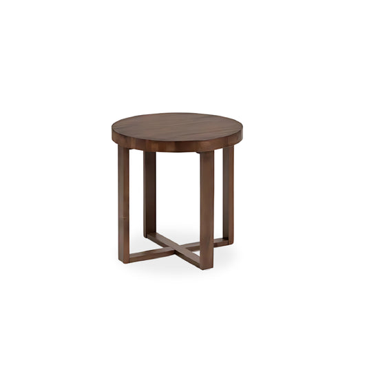 DEACON Round Lamp Table (Walnut)