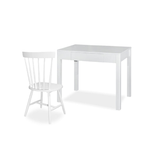 DINI 0.9M Study Desk Table with Chair Set (White)