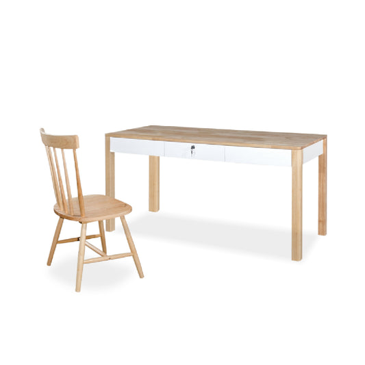 DINI 1.2M Writing Table with Chair Set (Natural)