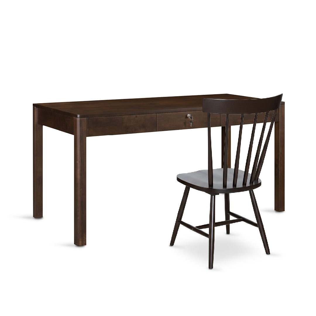 DINI 1.5M Writing Table with Chair Set (Cappuccino)