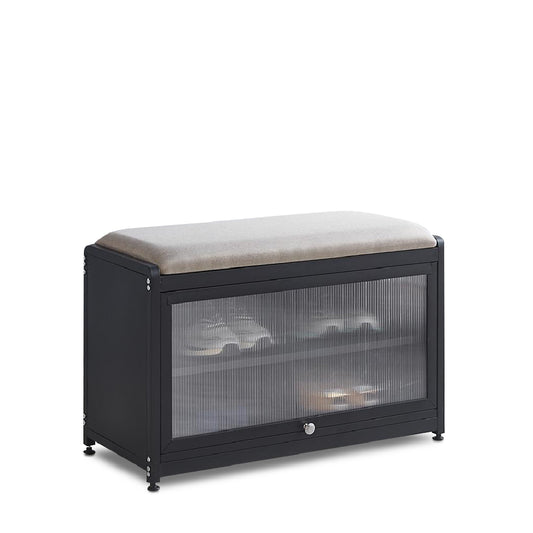 ESMEE 1 Door Shoe Cabinet (Dark Grey)