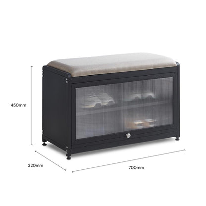 ESMEE 1 Door Shoe Cabinet (Dark Grey)
