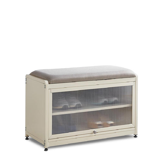 ESMEE 1 Door Shoe Cabinet (White Cream)